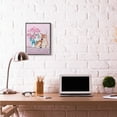 thumbnail image 2 of Stupell Industries Flower Vase And Deer Pink Animal Painting Framed Wall Art by Sally B, 16" x 20", Black Framed, 2 of 7