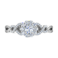 thumbnail image 3 of 1/2 Carat Prong Set Diamond Twisted Engagement Ring in 14K White Gold (Ring Size 8.5) (I1-I2 Clarity), 3 of 4