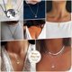 thumbnail image 4 of Colgante de parejas para novio y novia, relación a juego de acero inoxidable, collar Simple y lindo de corazón de gato Yin Yang, 4 of 5