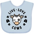 thumbnail image 3 of Inktastic Live Love Cows Boys or Girls Baby Bib, 3 of 4