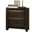 thumbnail image 1 of Benzara BM205595 Wooden Frame Nightstand with 2 Spacious Drawers & Arched Legs, Brown, 1 of 1