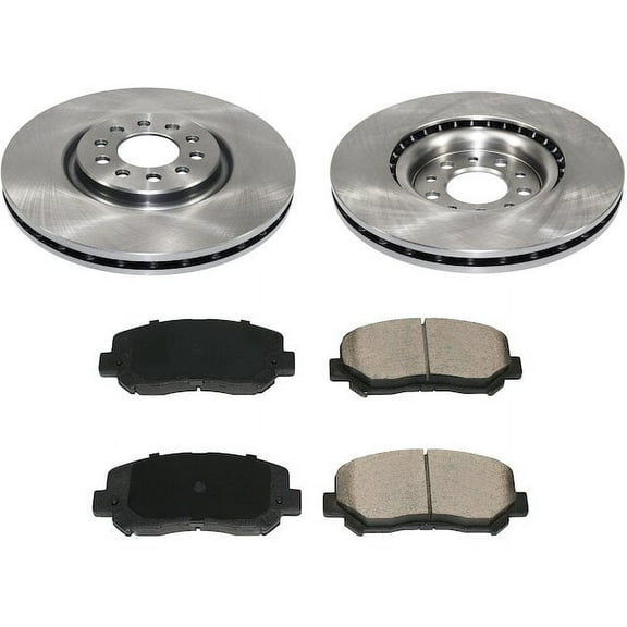 Front Ceramic Brake Pad and Rotor Kit - 330mm - Compatible with 2014 - 2019 Jeep Cherokee 2015 2016 2017 2018 2020