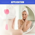 thumbnail image 3 of Vocoste Silicone Facial Cleansing Brush for Face Skincare Pink White 6.30"x1.57", 3 of 7