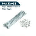 thumbnail image 5 of Unique Bargains Bicycle Spokes Bike Wheel Spokes Silver Tone Nipple 1 Set 14G Carbon Steel Galvanized Silver Tone-149mm, 5 of 7