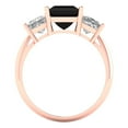 thumbnail image 4 of Three-Stone Engagement Ring for Women - 2.5ct Natural Onyx in 14K Rose Gold Promise Ring, 4 of 6