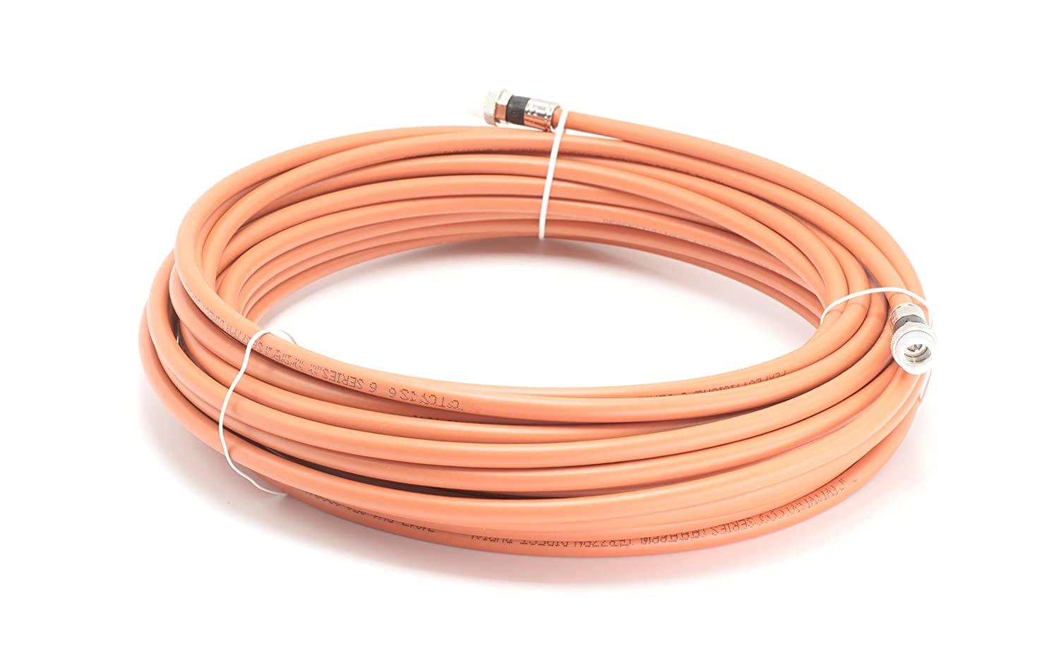75FT ORANGE DIRECT BURIAL UNDERGROUND GEL COATED COAXIAL RG6 CABLE TV INTERNET 
