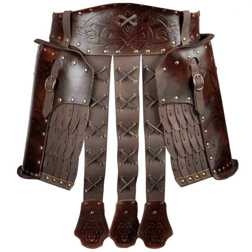 Leather leaf tasset upper leg armor Kleding Gender-neutrale kleding volwassenen Pakken 