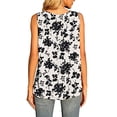 thumbnail image 2 of Camiseta sin mangas para mujer con cierre de cremallera y cuello en V, camisas de gasa sin mangas sueltas para uso en verano, 2 of 4