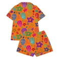 thumbnail image 4 of WOYY Girls Halloween Pajamas Notch Collar Short Sleeve Top Shorts Loungewear, Sizes 1-14, 4 of 4