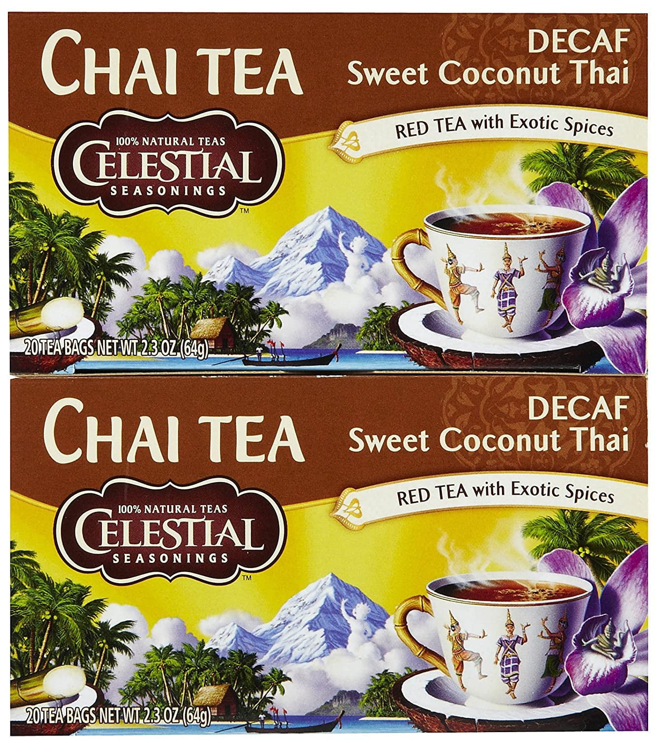 Celestial Seasonings Decaf Sweet Coconut Thai Chai Tea Bags, 20 ct, 2