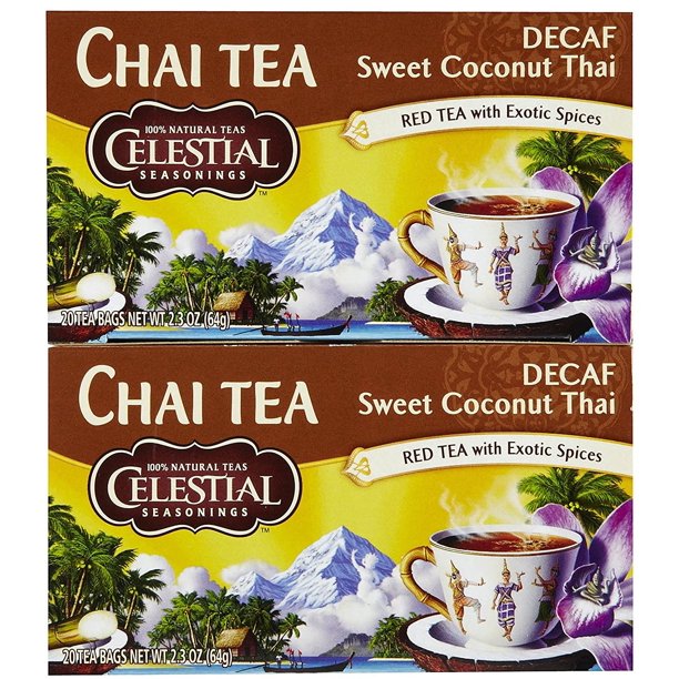 Celestial Seasonings Decaf Sweet Coconut Thai Chai Tea Bags, 20 ct, 2