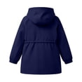 thumbnail image 5 of Girls Long Coat Fall Hooded Waterproo𝐟 Windproof Long Sleeve Kids Boys Zip up Rain Jacket Lightweight Outdoor Tactical Jacket, 5 of 5