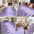 thumbnail image 5 of Purple Lavender Area Rugs 5'x8', Washable Small Throw Rugs for Classroom Bedroom, Spring Watercolor Wild Flowers Plant Indoor Outdoor Rug Non-Slip Low Pile Carpet Runner Reversible Floor Mats, 5 of 8