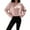 Pink, variant on Aueoeo Sweaters For Teens, Soft Comfy Ladies' Casual Round-Neck Long-Sleeved Pullover Knitted Shirt Top Knitwear