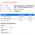 thumbnail image 2 of Spark Plug Wire Set 8 - Compatible with 1997 - 1999 Ford Expedition 4.6L V8 1998, 2 of 2