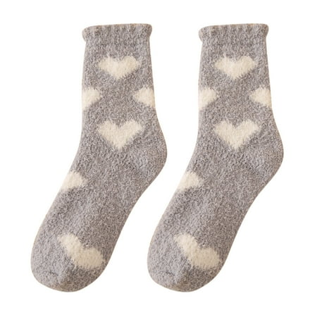 

HGWXX7 Womens Coral Socks Heart Print Socks Colorful Lightweight Cotton Socks