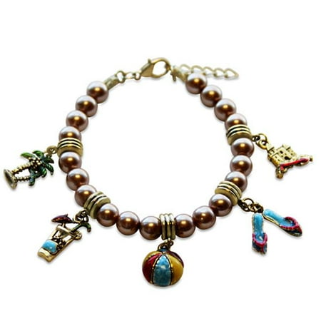 Whimsical Gifts 1500G-BR Summer Fun In The Sun Charm Bracelet In Gold