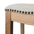 thumbnail image 2 of Open Box Maven Lane Adrien Saddle Backless Counter Stool, Weathered Oak, 2 of 6