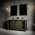 thumbnail image 4 of Marsyas 60 in W x 22 in D Rustic Brown Double Bath Vanity, Cultured Marble Countertop and Faucet Set, 4 of 8