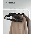 thumbnail image 2 of Juego de 50 Perchas de Terciopelo, Perchas Antideslizantes, Ranuras para Hombros, Barra para Pantalones, Gancho Giratorio 360°, 0.6 cm de Grosor, 43 cm Largo, 2 of 7
