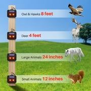 Lycxbfjia 4 X Solar Predator Guard Light Red Led Deterrent Light Night Animal Repeller