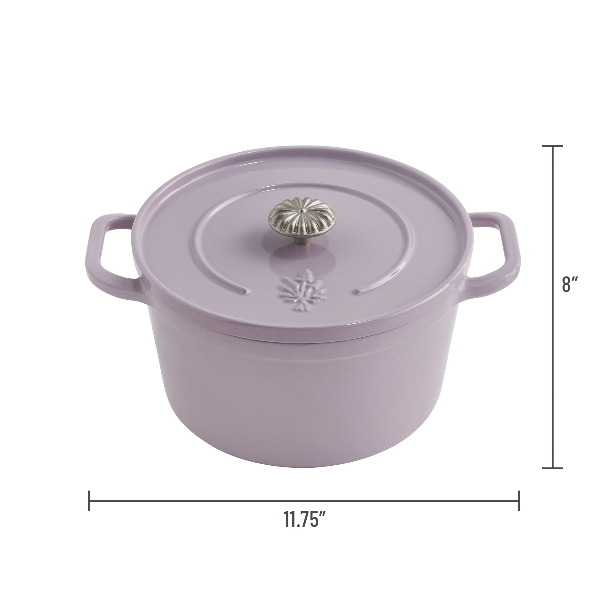 The Pioneer Woman 5-Quart Enameled Cast Iron Dutch Oven with Lid, Iris