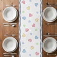 thumbnail image 4 of Table Runner 70 Inches Long for Kitchen Dining, Happy Easter Dresser Scarf Farmhouse, Dining Table Decorations for Wedding/Parties, Colorful Rabbits Cartoon Blue Plaid 13 x 70 In, 4 of 8