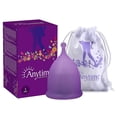 thumbnail image 1 of Anytime Women Silicone Anti Leakage Menstrual Period Cup L purple, 1 of 5