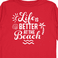thumbnail image 4 of Inktastic Life is Better at The Beach with Sunshine Seashell and Palm Trees Boys or Girls Long Sleeve Toddler T-Shirt, 4 of 5