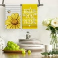 thumbnail image 2 of bamooi Stripes Daisy Bees Spring Kitchen Towels Dish Towels, 18x26 Inch Hello Sunshine Seasonal Summer Decoration Hand Towels Set of 2, 2 of 6