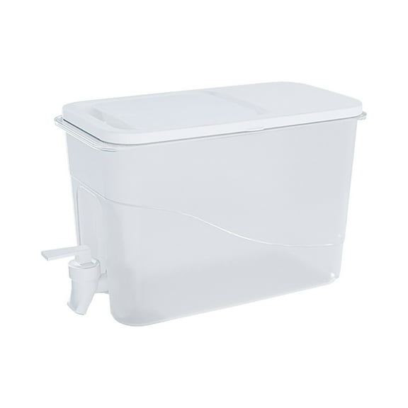 Hecteas Storage Containers,Storage Container,Fridge Beverage Drink Dispenser with Leak Proof Spigot Plastic Cold Drink Juice Beverage Dispenser Jug(Refrigerator Cold Water Kettle X1-White)