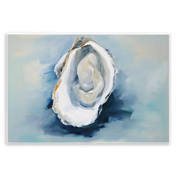 Stupell Industries Traditional Oyster View Nautical & Beach Painting Unframed Art Print Wall Art, 15 x 10