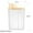 Beige, variant on Storage Container,Cereal Canister,Airtight Transparent Sealed Vessel,Dual Purpose Measuring Lid Bin For Kitchen Dry Grain And Food Preservation(Pink)
