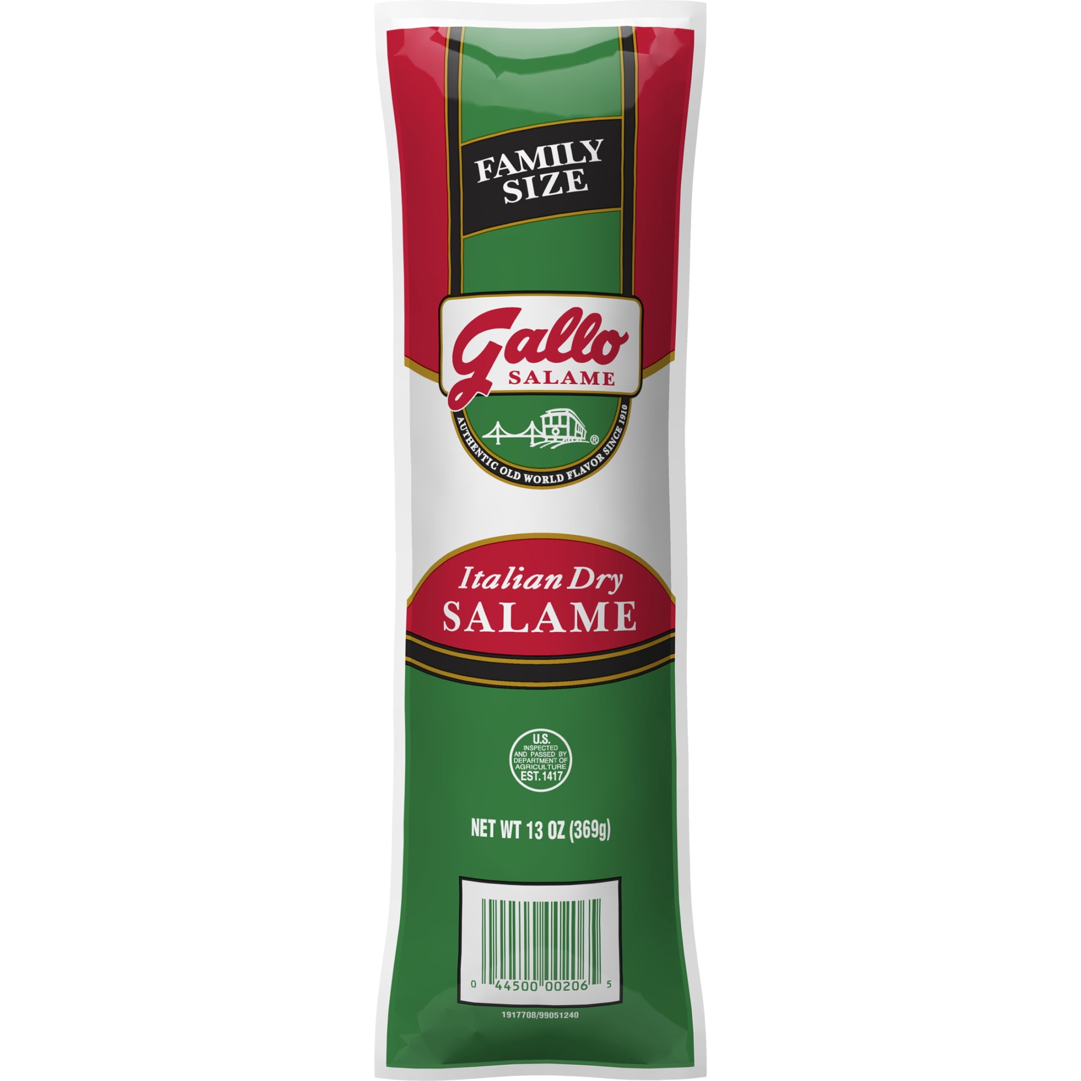 Gallo Salame Italian Dry Salami Chub, Charcuterie Meat, 13 oz