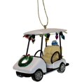 thumbnail image 1 of Kurt Adler 3.5 Inch Resin White Golf Cart Ornament, 1 of 7