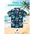 thumbnail image 5 of Aideaone 2 Pack Boy Hawaiian Shirts Button Down Kids Tropical Aloha Shirts Short Sleeve Size 8-14 Year, 5 of 6