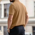 thumbnail image 5 of Yungyresw Men's Casual Polo Shirts Summer Short Sleeve Textured Polo Shirt Collared Business Tops, 5 of 8