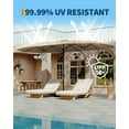thumbnail image 3 of Garvee 15 ft Double-Sided Patio Umbrella with Base Included, Large Outdoor Rectangular Market Umbrella for Poolside, Lawn & Backyard, Tan, 3 of 7