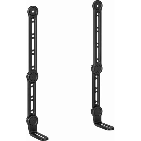 PEGZONE Soundbar Mount for TV, 19 in Extension Arms, VESA Compatible, Supports up to 33 lb, Black