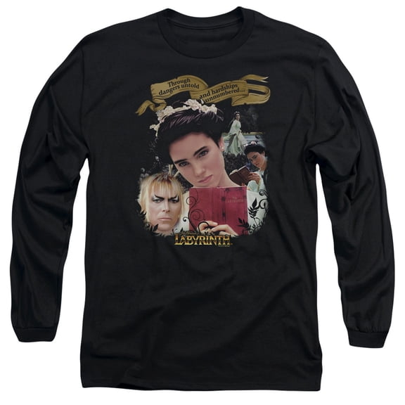 Labyrinth Dangers Untold Long Sleeve Adult 18/1 T-Shirt Black
