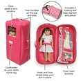 thumbnail image 4 of Doll Travel Case with Bed and Bedding - Pink, 4 of 9