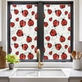 thumbnail image 2 of Window Privacy Film Red Ladybugs Stained Glass Window Film Decorative Sun Block Window Cover Animal Themed Spring Summer Rustic Window Clings Static Adhesive Sticker for Bathroom 19.6"x39.3", 2 of 7