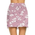 thumbnail image 4 of WTOBBY Women's High Waist Printed Floral Short Half Skirt with Attached Shorts, Casual Sports Pleated Yoga Skirt for Spring Summer Fashion and Fitness Wear,Pink L, 4 of 5