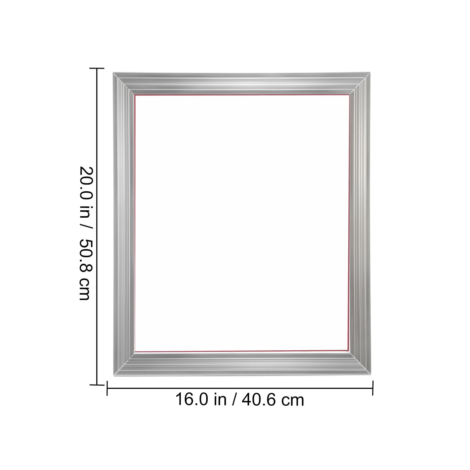 6-Piece Screen Printing Kit with 110 Mesh Aluminum Frames, 16"x20" Silk Screen Frames, High Tension Nylon Mesh, Sealing Tape for DIY T-Shirts