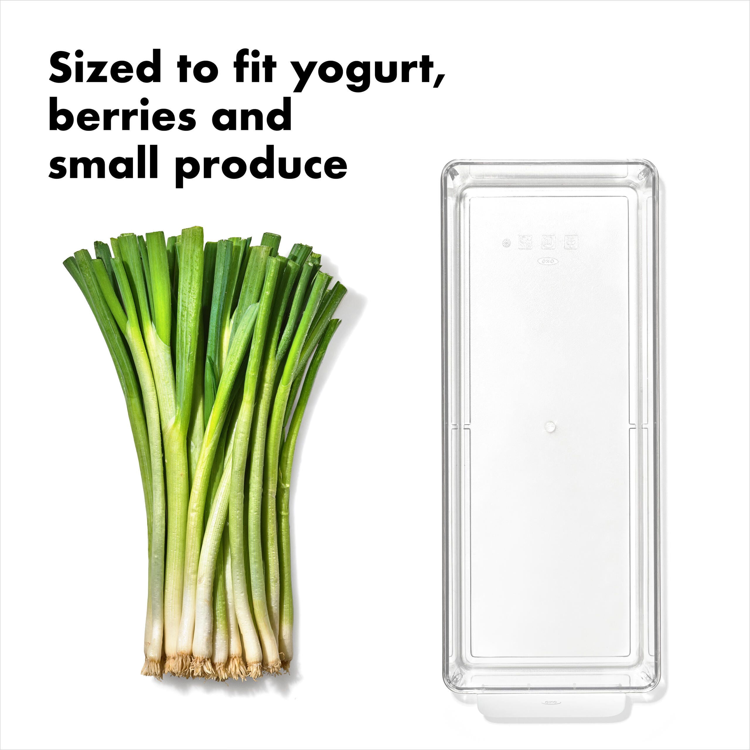 OXO Refrigerator Organizer Container with Handle, 5-Inch x 14-Inch, Clear