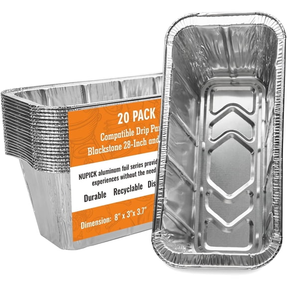 ZHOUYIYI 60-Pack Blackstone Griddle Accessories, 5017 Grease Cup Liner for Blackstone 17"/22"/30"/28"/36" Griddle, Drip Pan Grease Catcher Cup Liner, Disposable Aluminum Foil Drip Pan Liner
