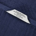 thumbnail image 5 of Superior Soho Ribbed Cotton 6-Piece Assorted Towel Set, Navy Blue, 5 of 9