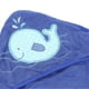 thumbnail image 4 of Baby Hooded Bath Towel Infant Washcloths Soft Cartoon Newborn Shower Towel for ToddlersBlue Whale, 4 of 4