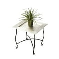 thumbnail image 2 of Butler Specialty Metalworks Moroccan Square Metal Tray Table in Silver, 2 of 2