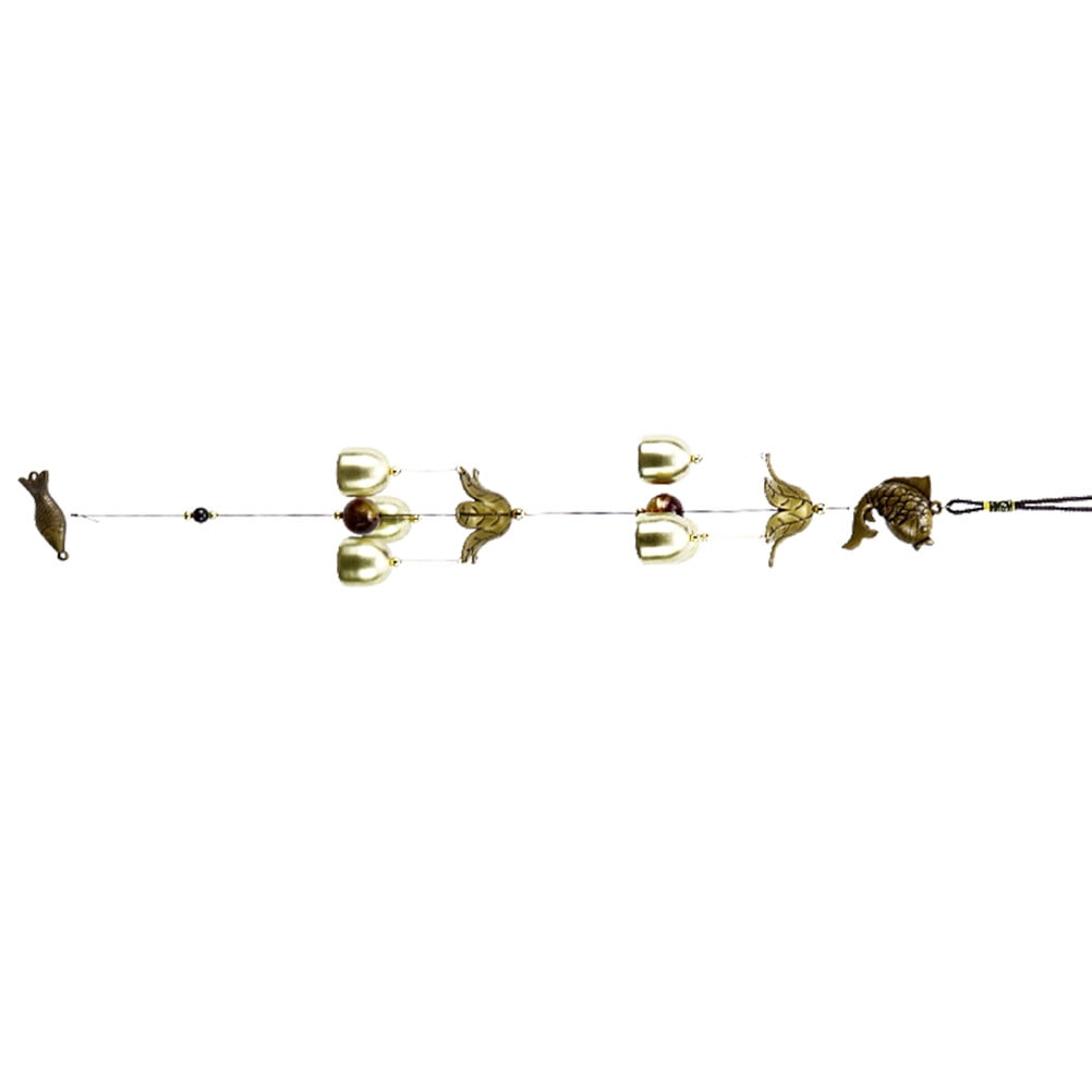 Luxshiny -Resistant Golden Alloy Wind Chimes Hanging Ornament for Outdoor Yard and Garden Decor
